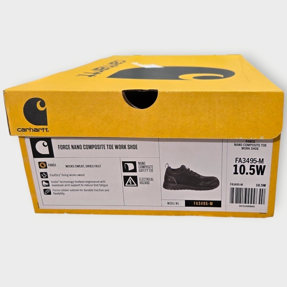 Carhartt Men's Force Nano Composite Toe Work Shoe FA3495-M Size 10.5W - Picture 4 of 9